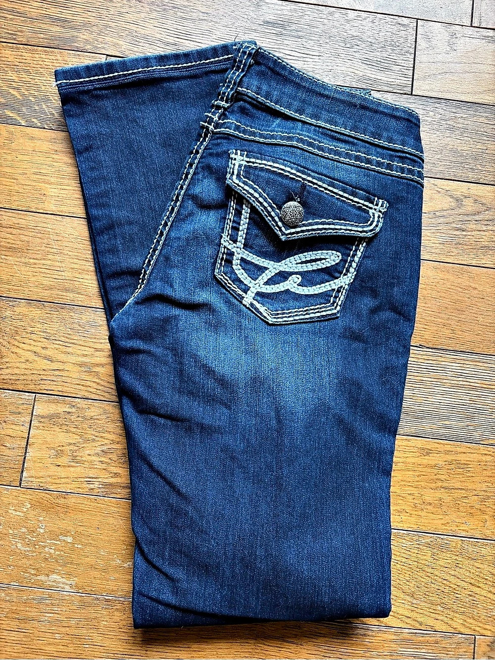 Bootlegger Jeans Paradise Boot Cut Jeans Blue Waist 27 Length 33